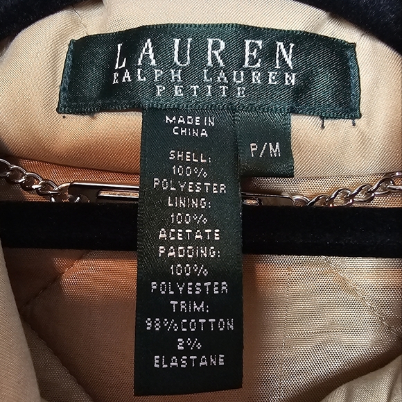 Lauren Ralph Lauren Petite Tan Zip Front Quilted Jacket - Picture 8 of 10